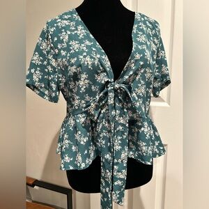 Boho Floral baby Doll top.